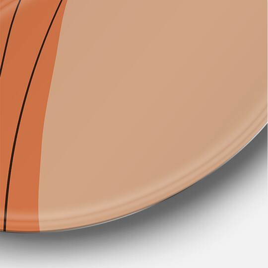 Designart - Abstract Terracotta Sunset Mountain Landscape